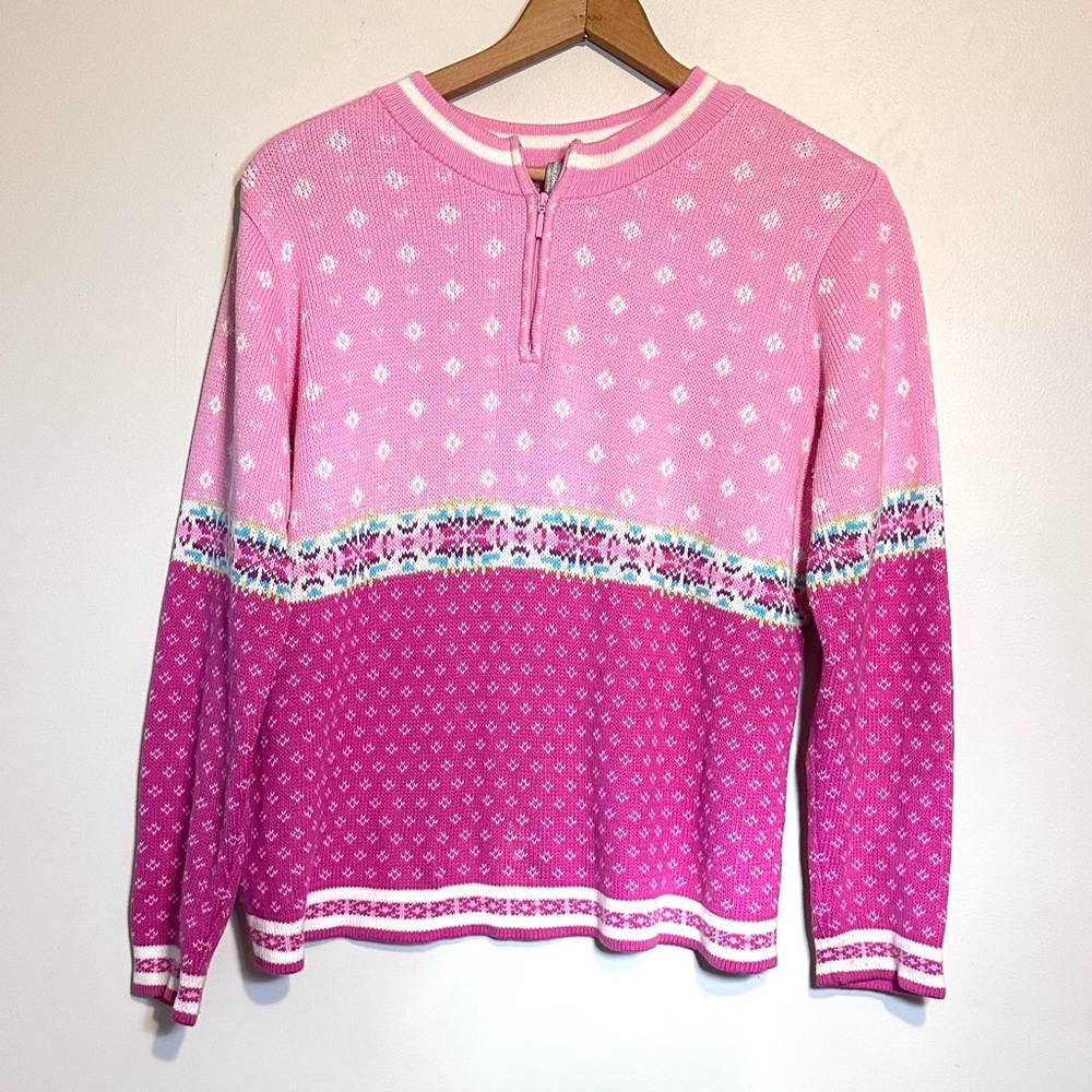 Pink Patterned Women's Sweater